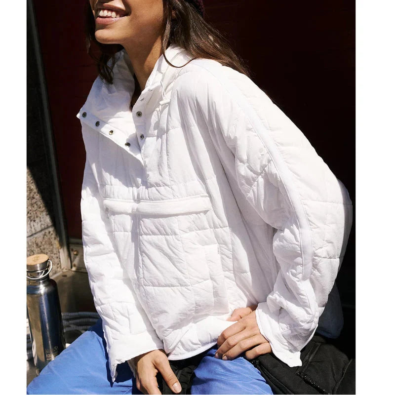 Merve - Elegant Long Sleeve Puffer Jacket