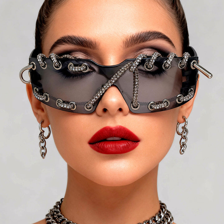 ChainShade - Studded Lens Fashion Sunglasses
