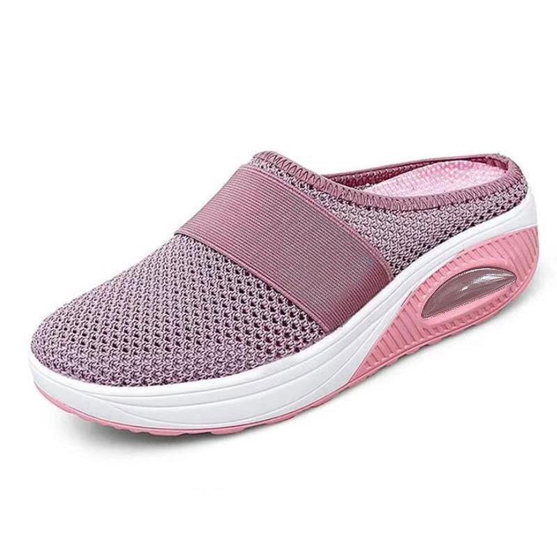 Schena - Slip On Mesh Platform Mule Shoes