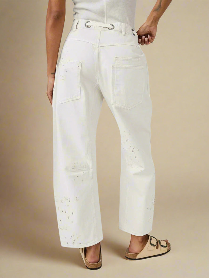 Felixa - Wide Leg Patchwork Denim Pants