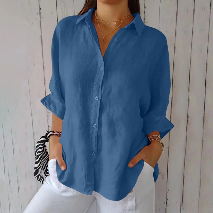 Aelita - Causal Cotton And Linen Shirt