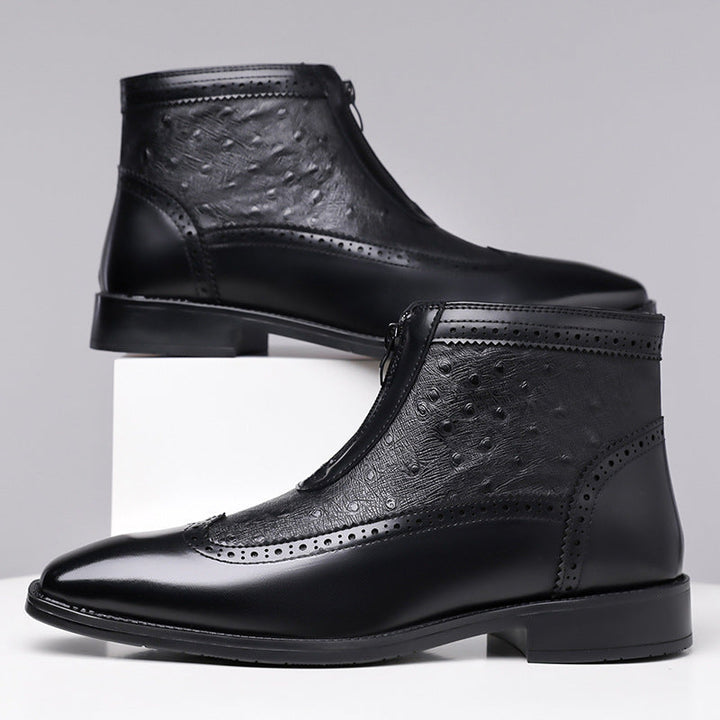 Butler - Zipper Leather Boots