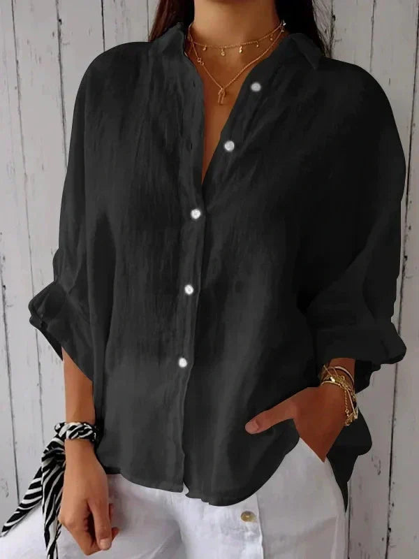 Aelita - Causal Cotton And Linen Shirt