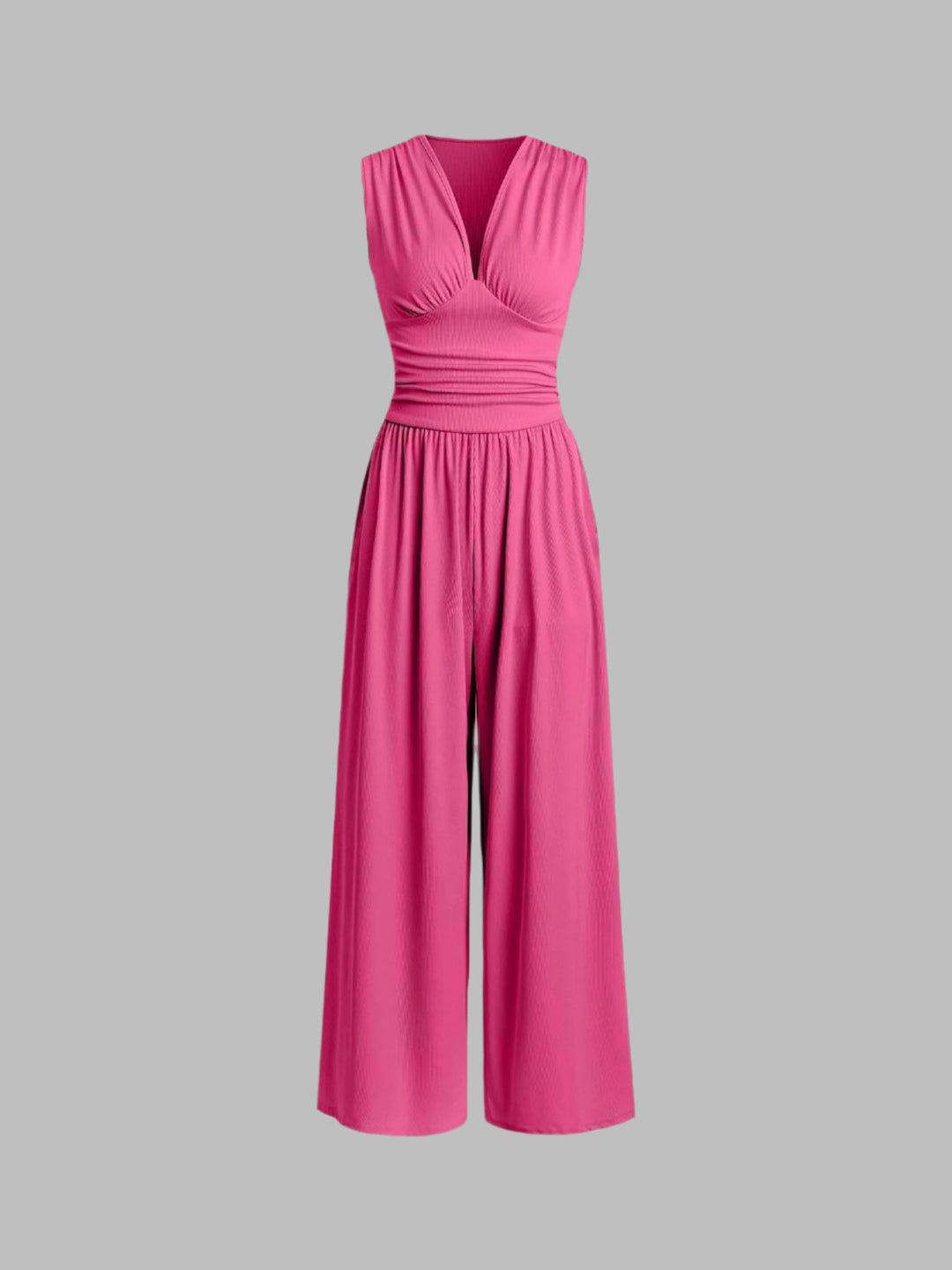 Donna - Chic Sleeveless Wide Leg Jumpsuit