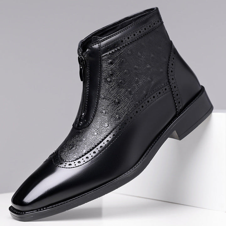 Butler - Zipper Leather Boots