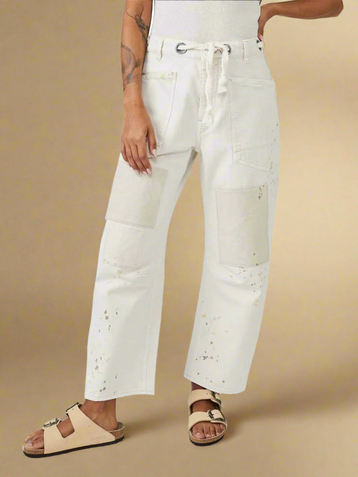 Felixa - Wide Leg Patchwork Denim Pants