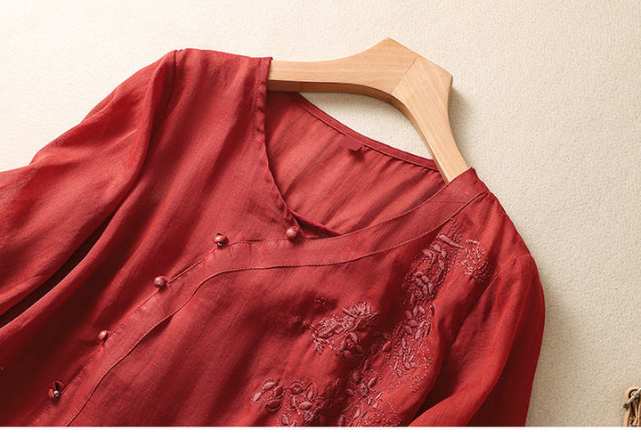 Loreen - Asymmetrical Button Tunic