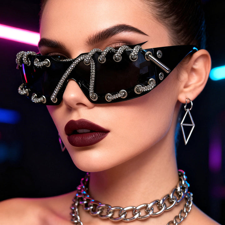 ChainShade - Studded Lens Fashion Sunglasses
