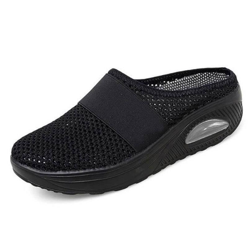 Schena - Slip On Mesh Platform Mule Shoes