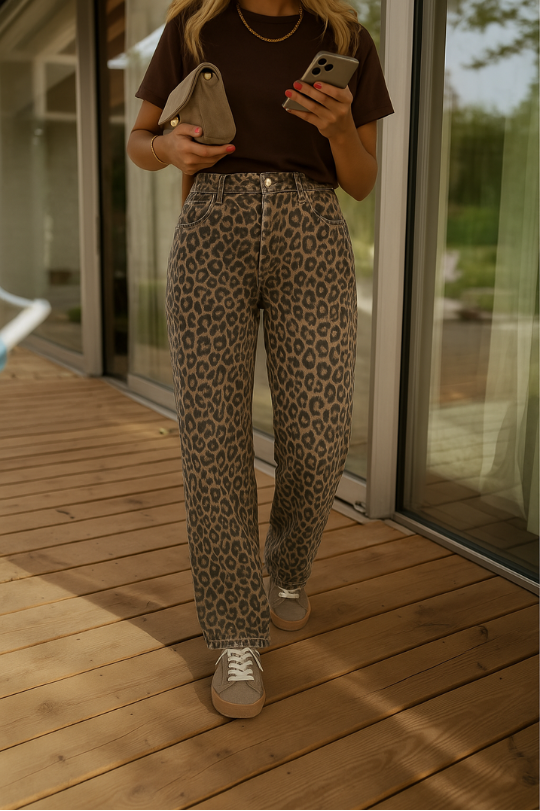 Nadine - Leopard Print Harem Pant