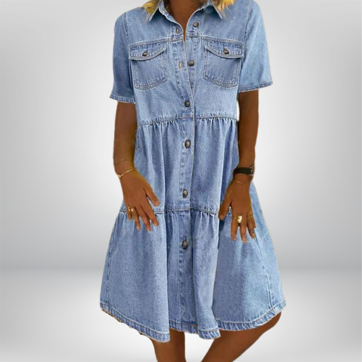 Ludmiła - Boho Denim Dress