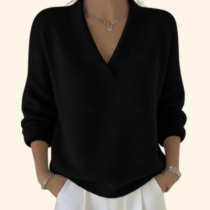 Rashida - Casual Knitted V-Neck Sweater