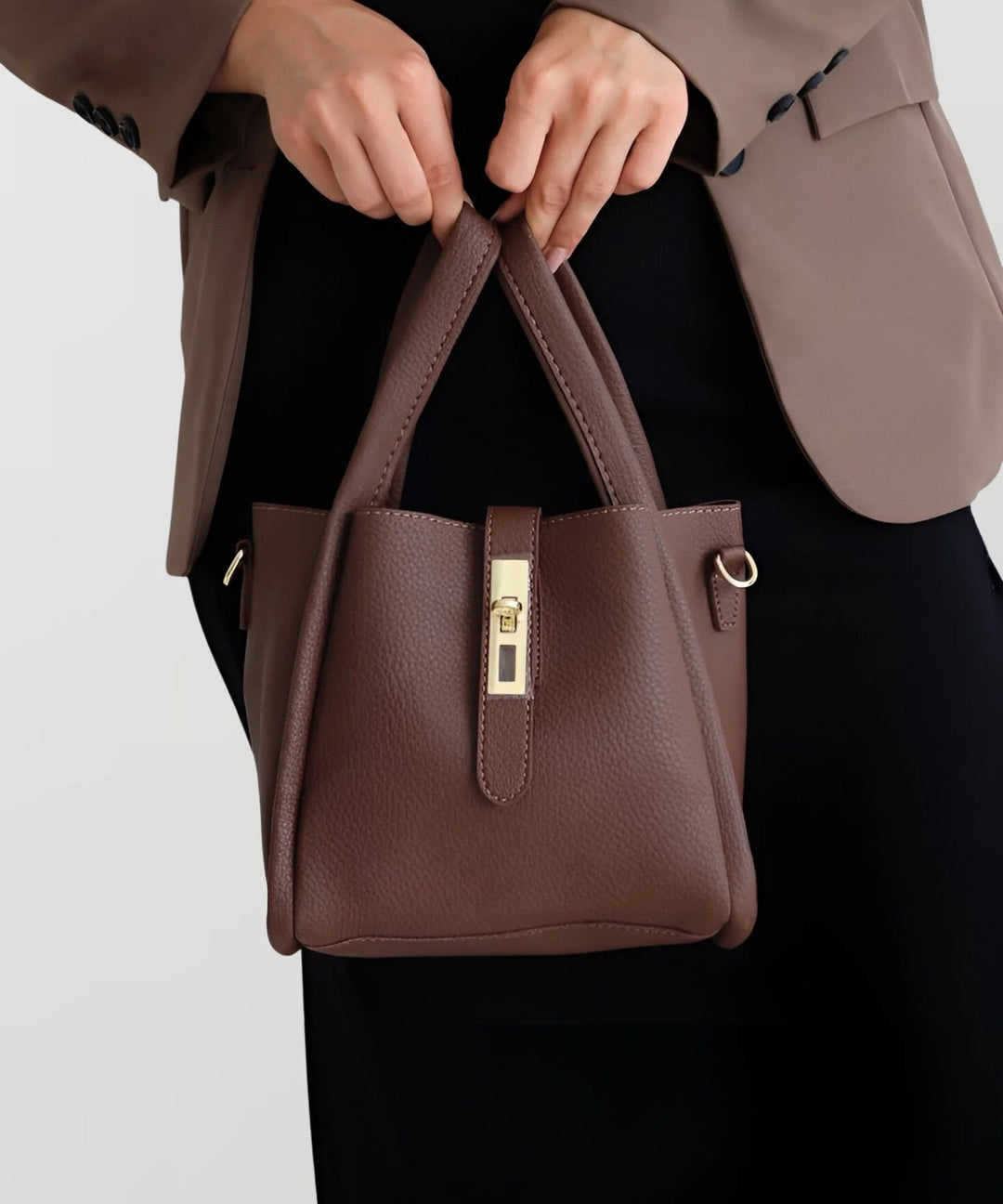 Kenia - Leather Shoulder Bag with Inner Pocket