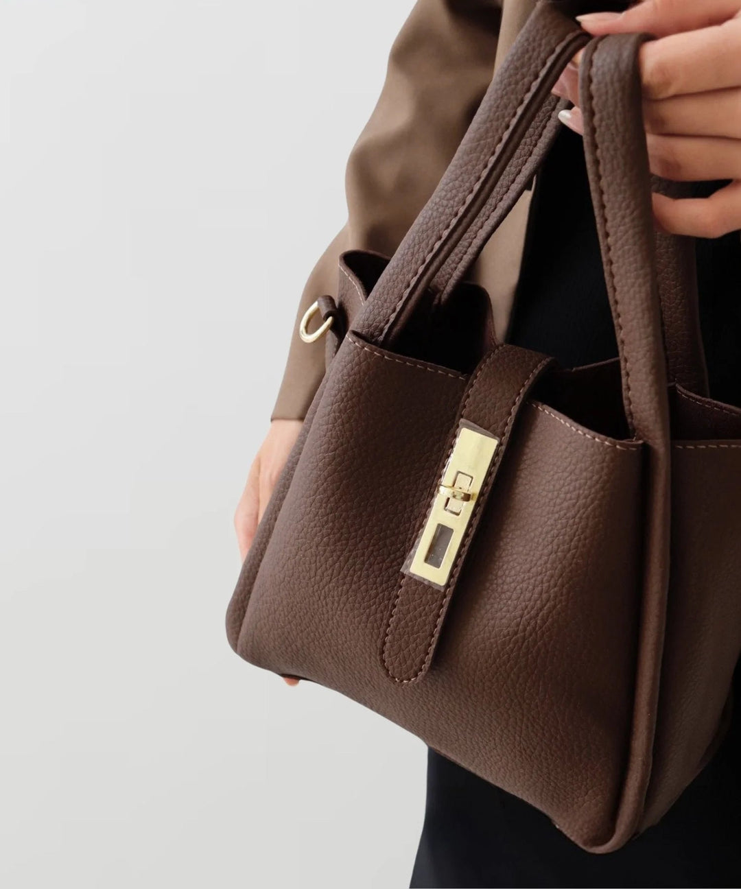 Kenia - Leather Shoulder Bag with Inner Pocket