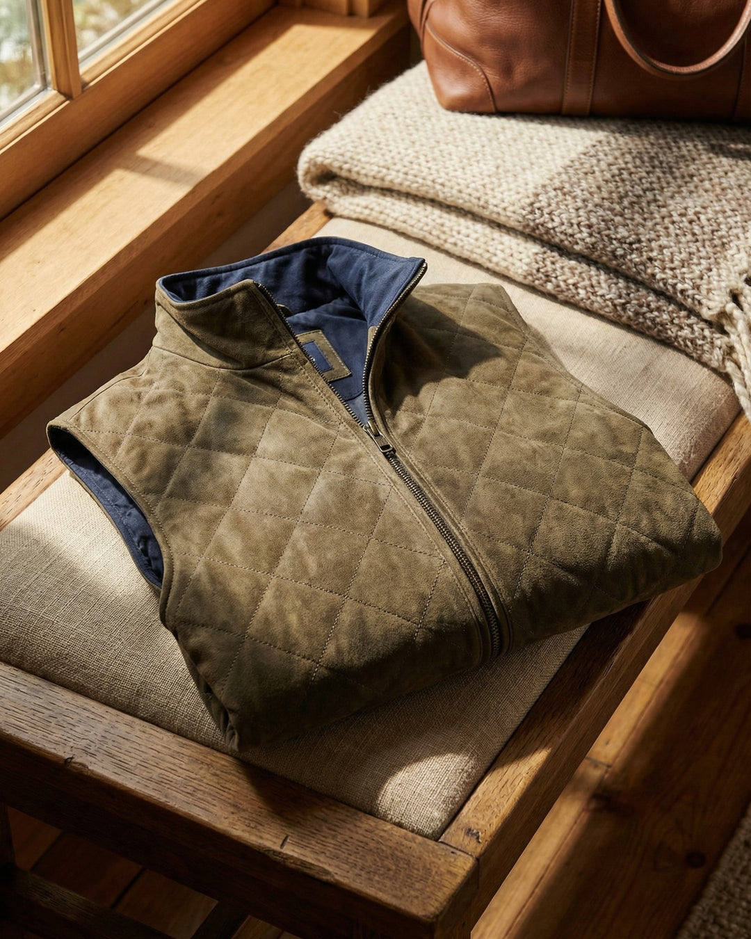 Paulinho - Suede Quilted Vest