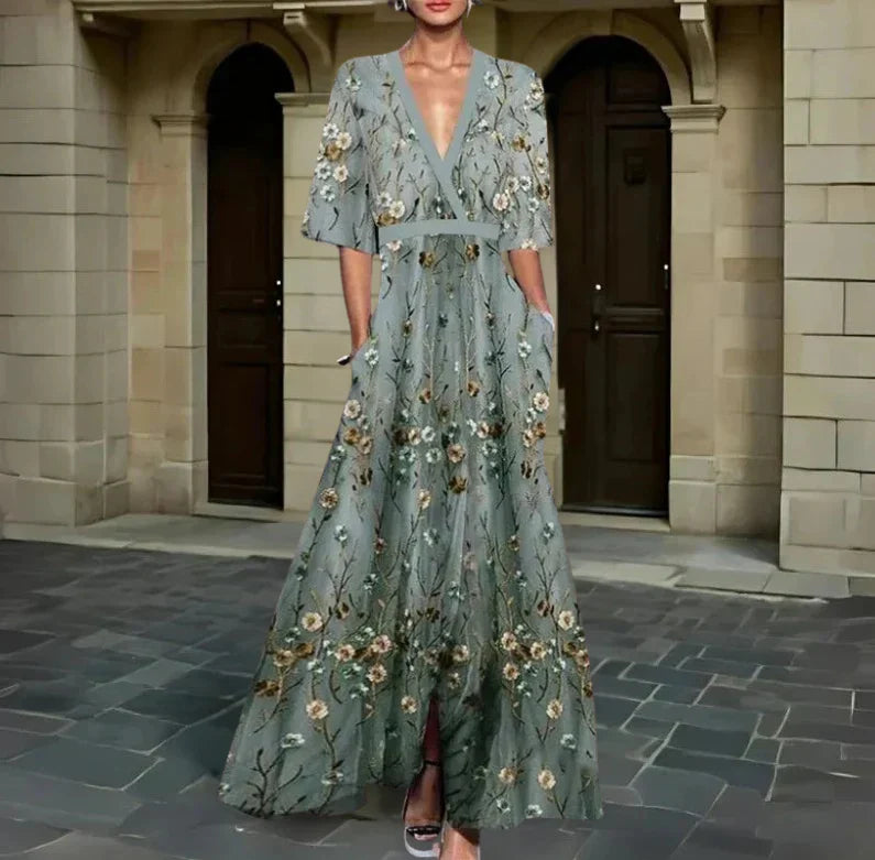 Jane - Elegant Floral Dress