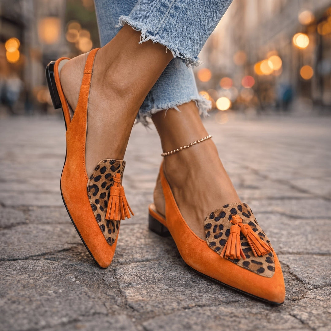 Eveliina - Slingback Tassel Pointed Flats