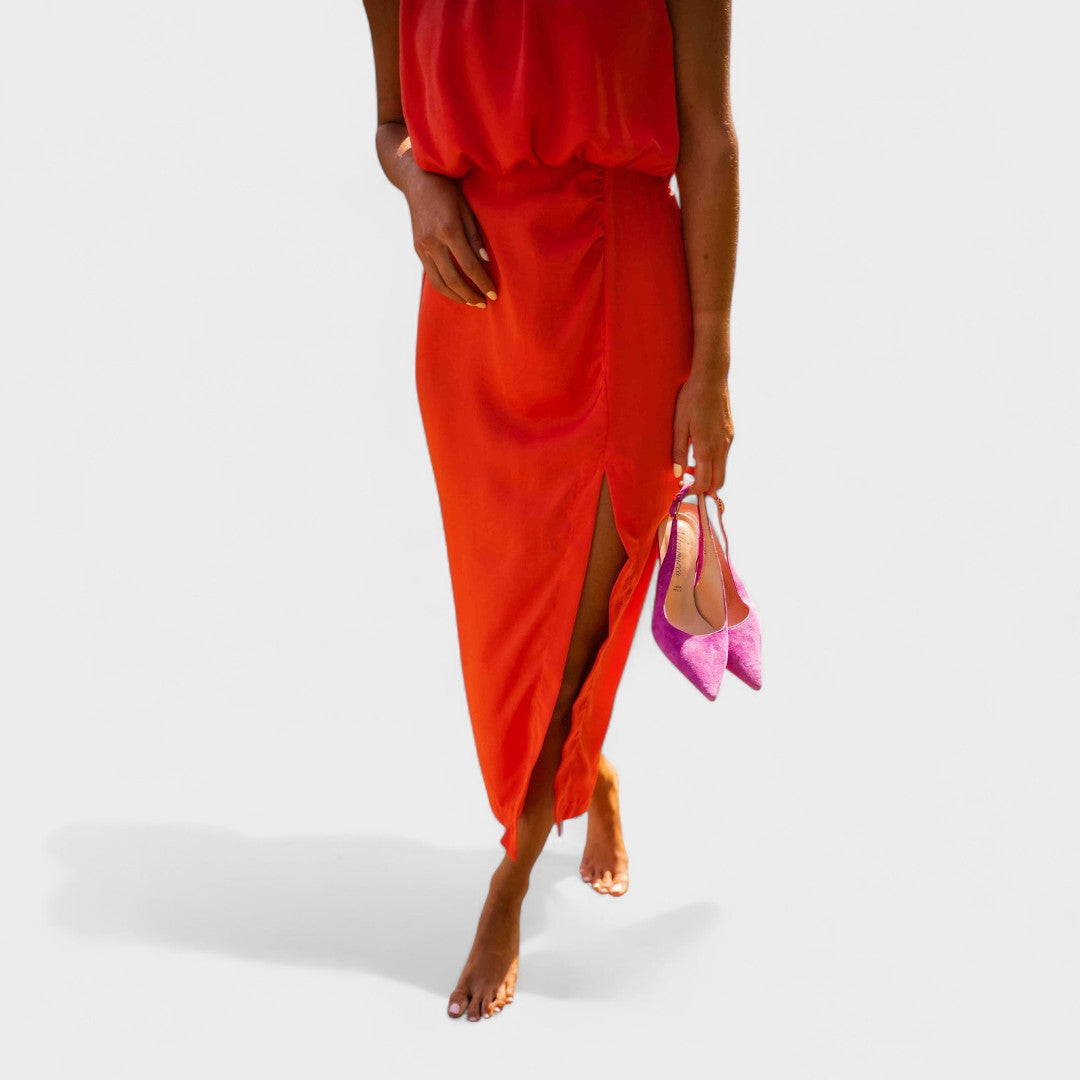 Danella - Stylish Sleeveless Midi Dress