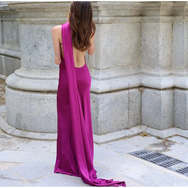 Lucila - Halter Neck Maxi Dress