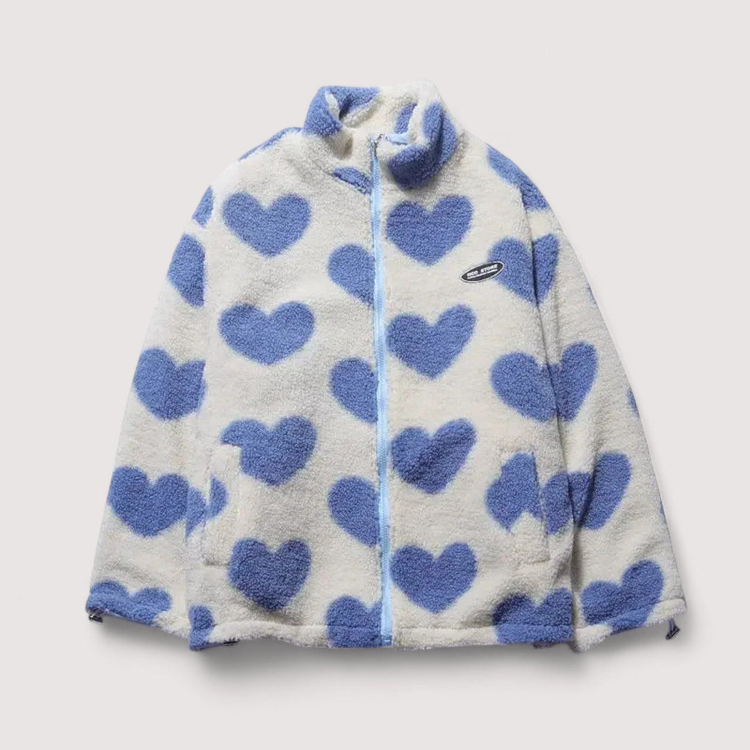 Noveora - Reversible Heart Print Jacket