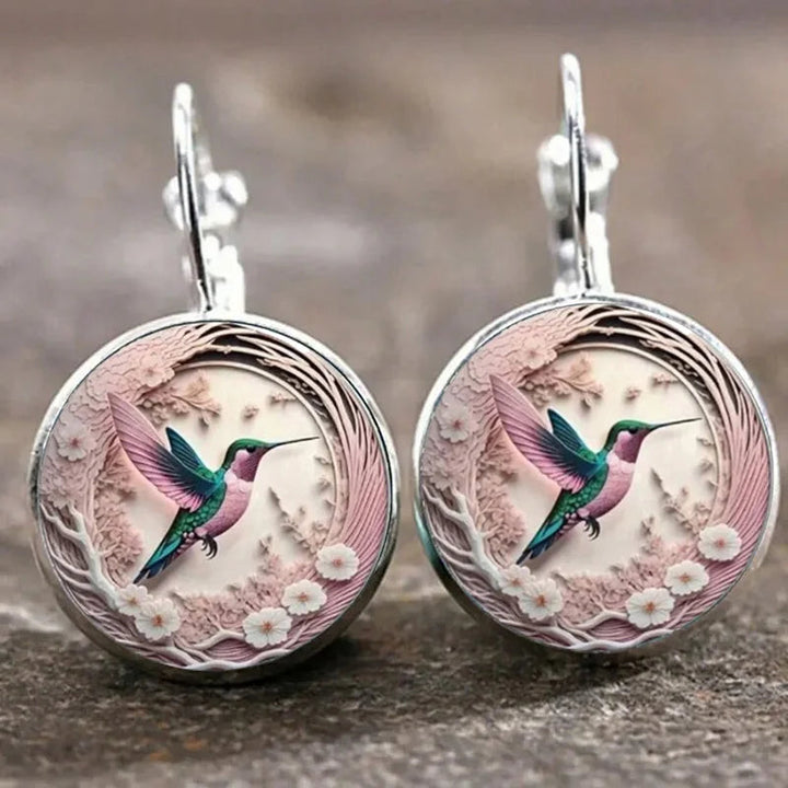 WingAura - Hummingbird Glass Dome Pendant Necklace