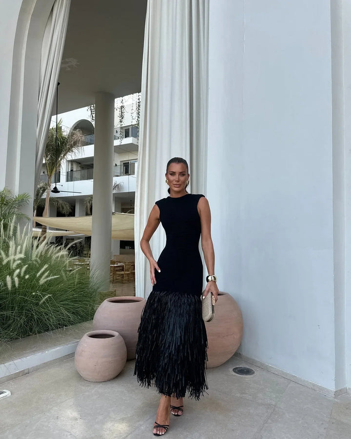 Ana - Long Fringed Dress