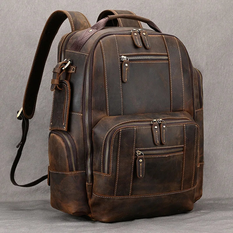 SummitCarry - Vintage Cowhide Leather Travel Backpack