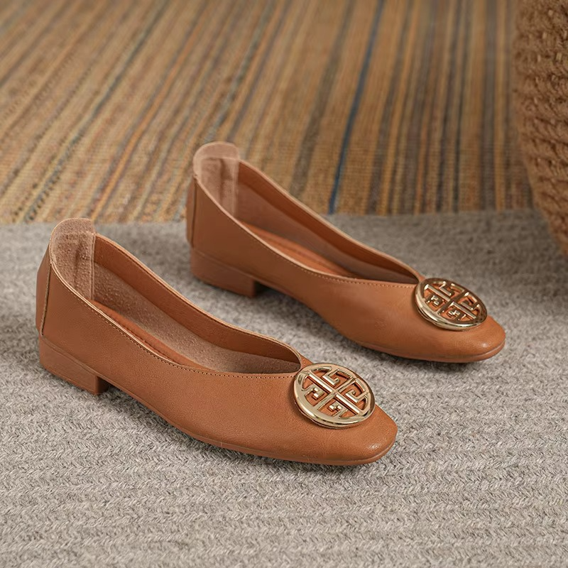 Breana - Leather Flat Shoes