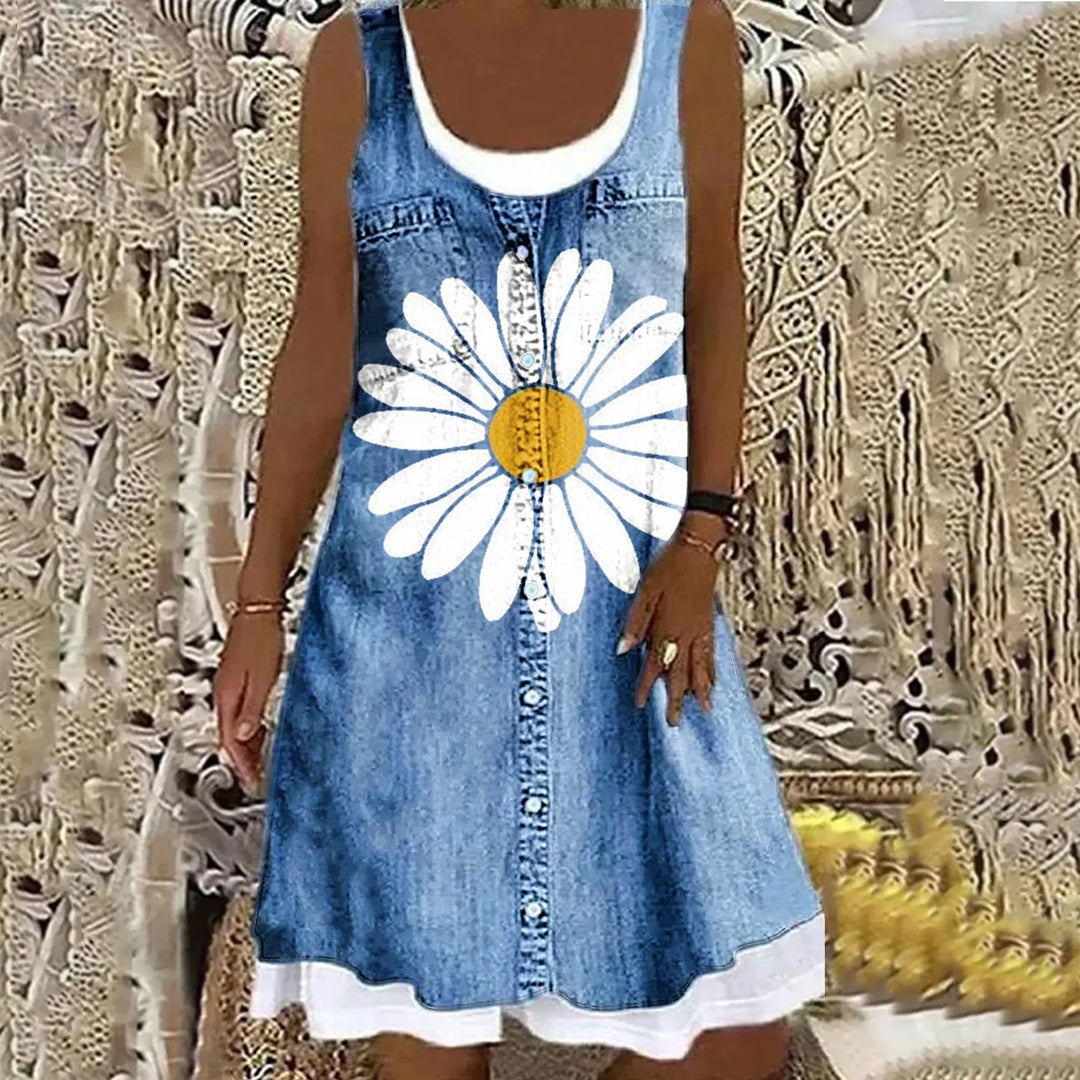 Natasza - Soft And Elegant Denim Dress