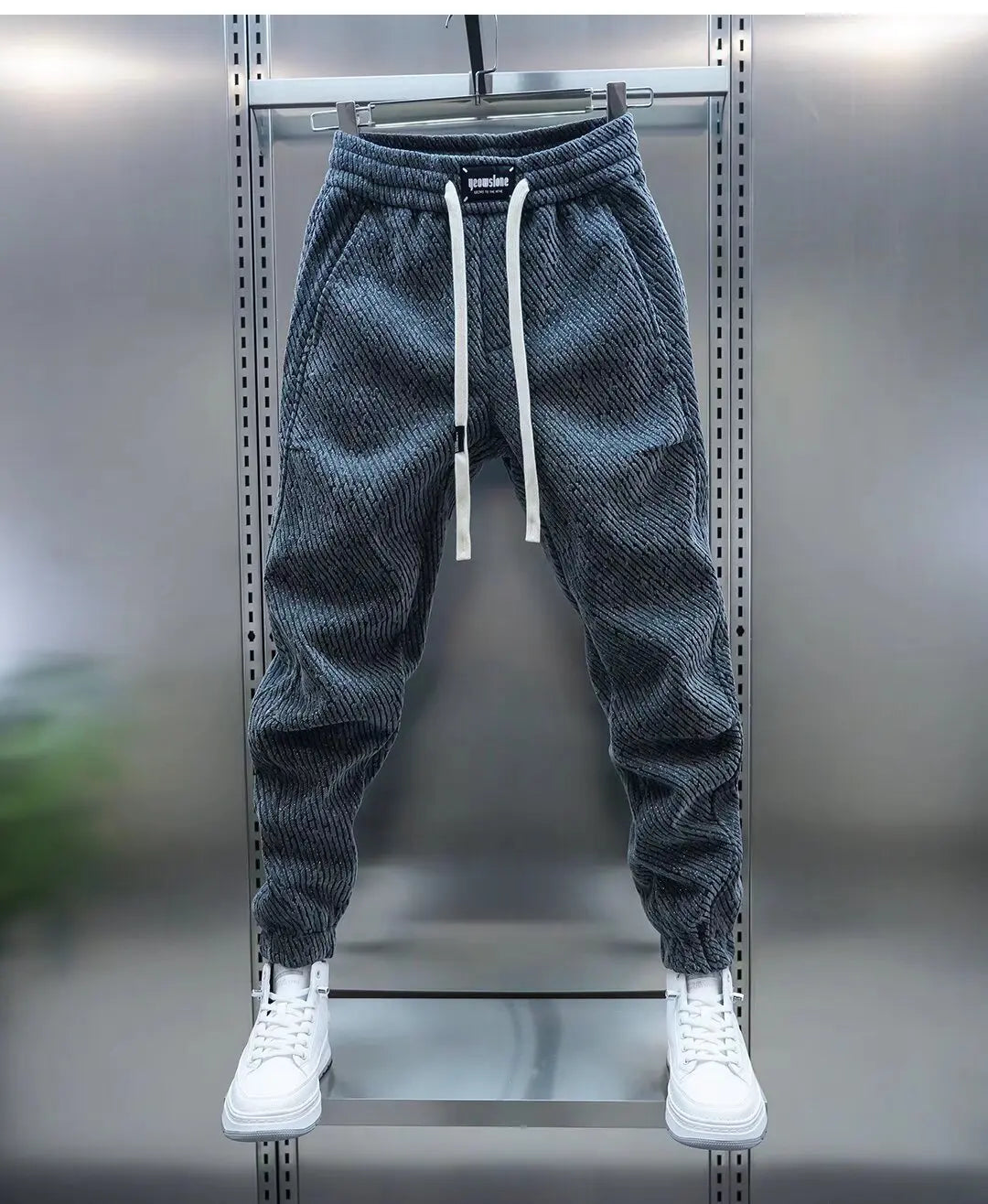 Hyperlink - Elastic Waist Trousers With Drawstring