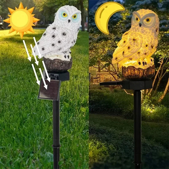 SolarOwl - Solar Powered Owl Shaped Garden Lamp