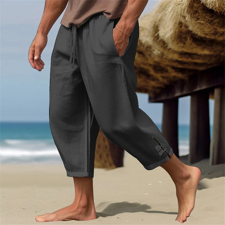 Erich - Elastic Waist Comfortable Linen Pants For Summer