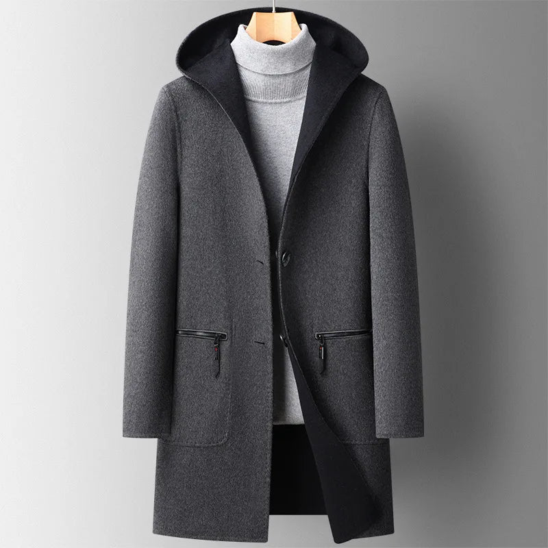 Yvina - Wool Hooded Overcoat