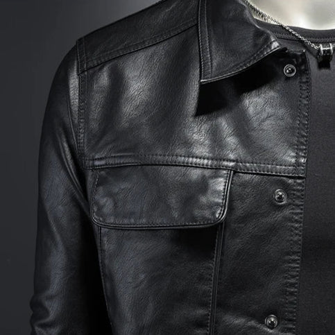 Lulzim - Casual Slim Fit Leather Jacket