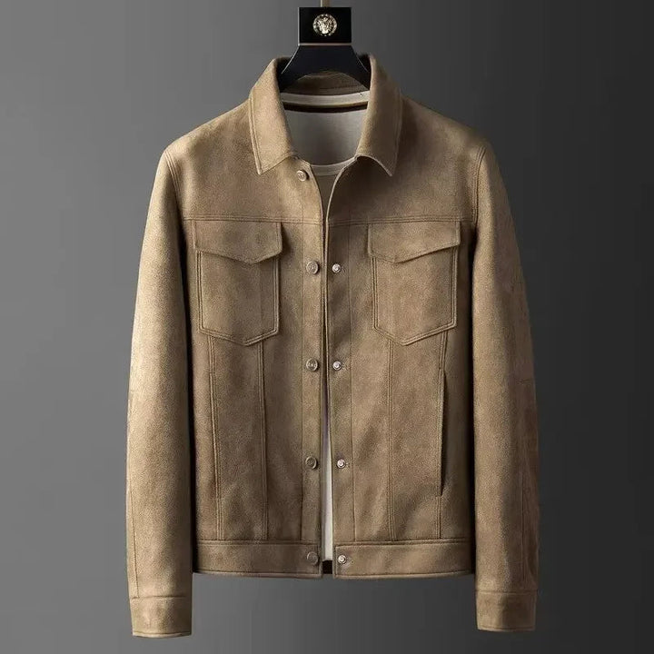 Maceo - Comfortable Leather Jacket With Front Pockets