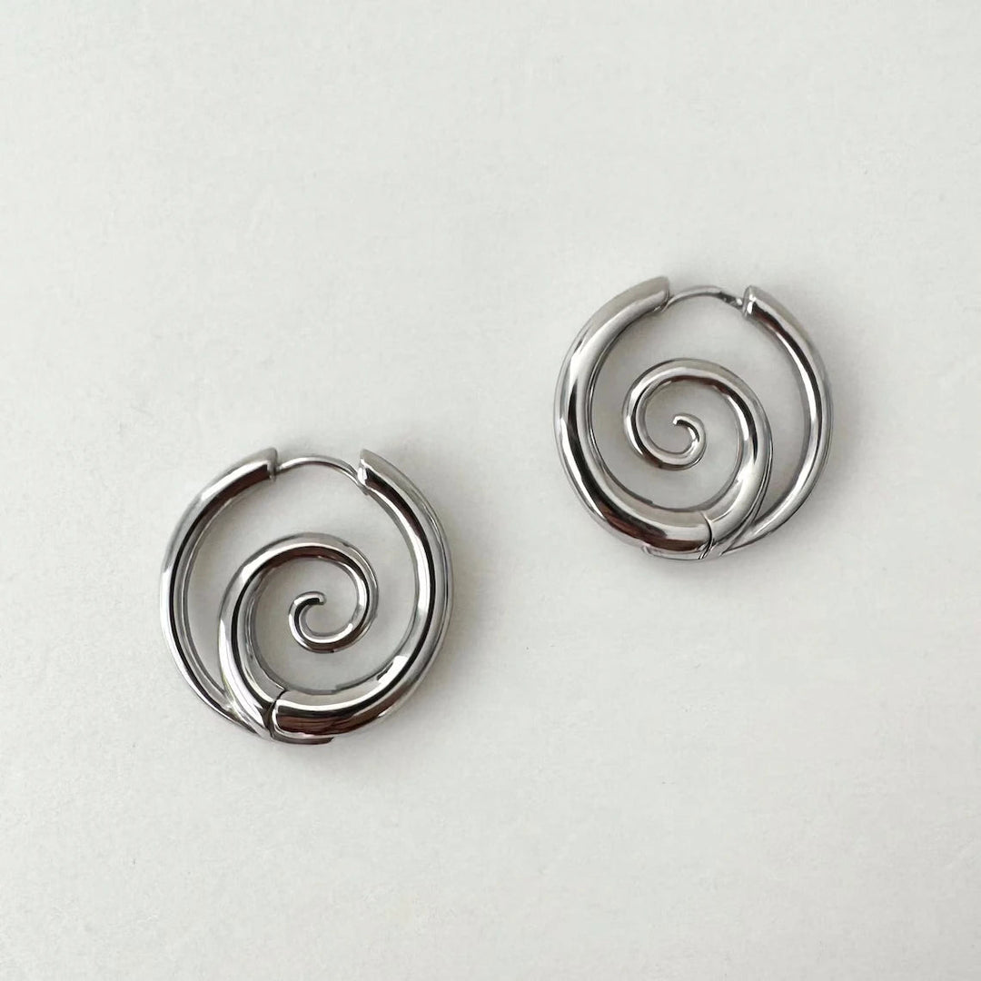 Kaliah - Spiral Hoop Earrings