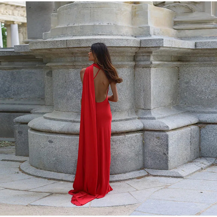 Lucila - Halter Neck Maxi Dress