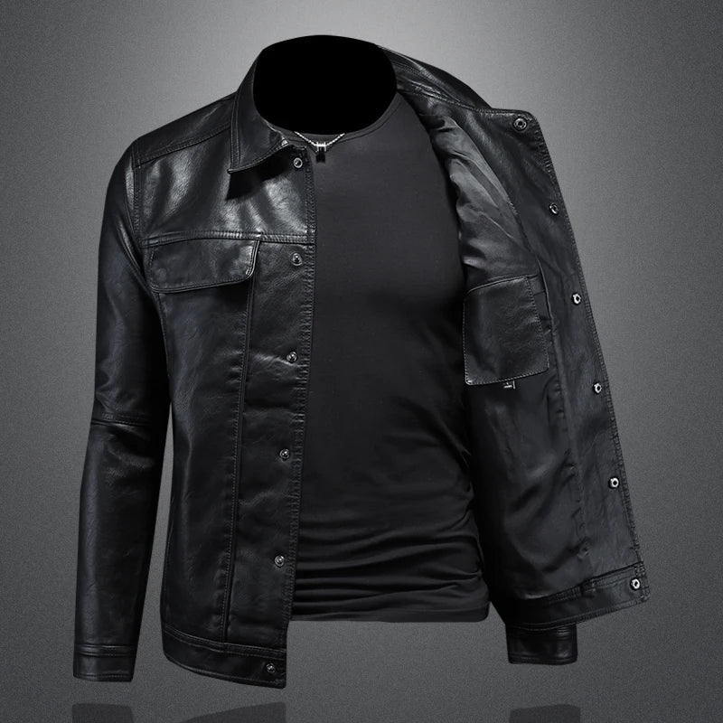 Lulzim - Casual Slim Fit Leather Jacket