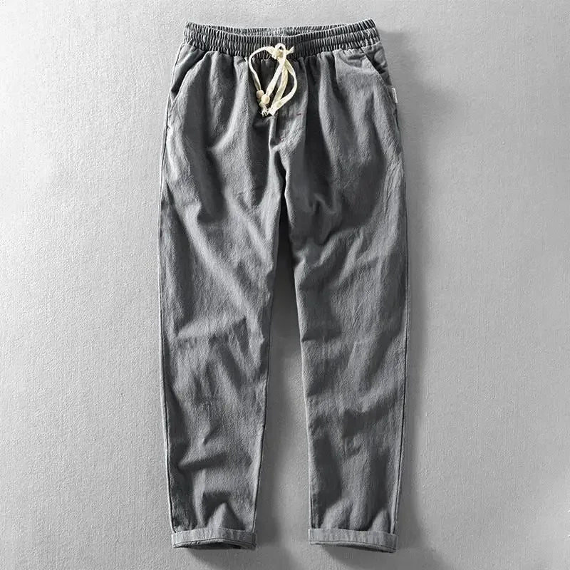 Clarke - Casual Drawstring Waist Linen Trouser