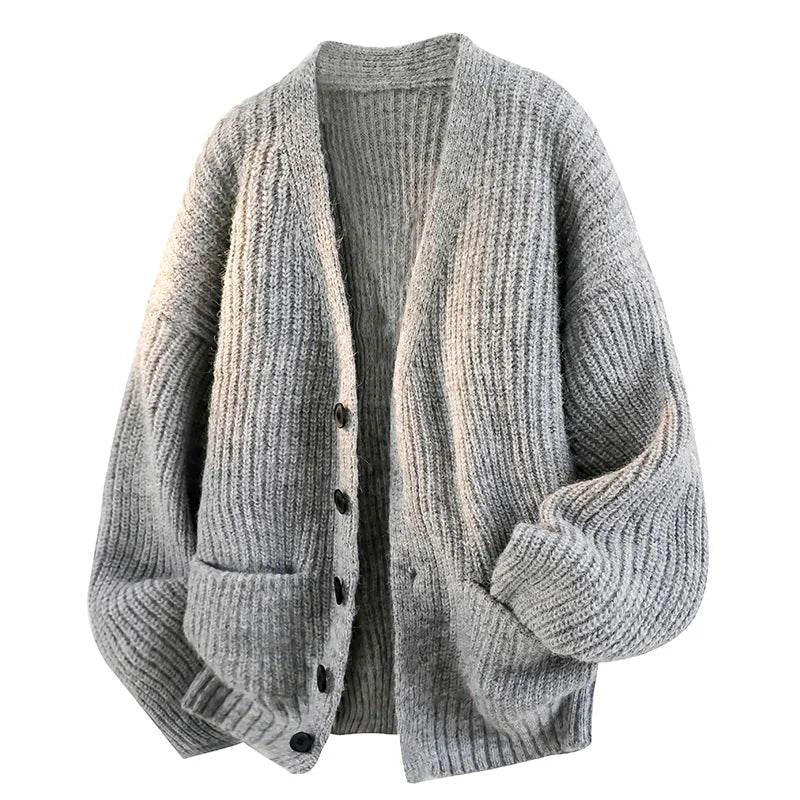 Laviora - Relaxed V-Neck Cardigan