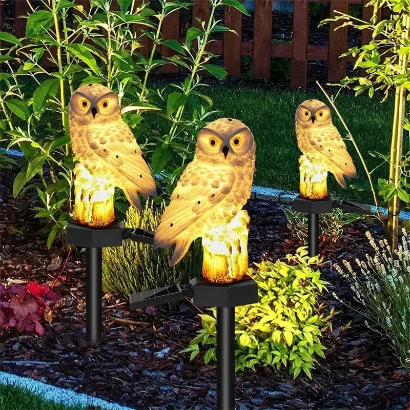 SolarOwl - Solar Powered Owl Shaped Garden Lamp