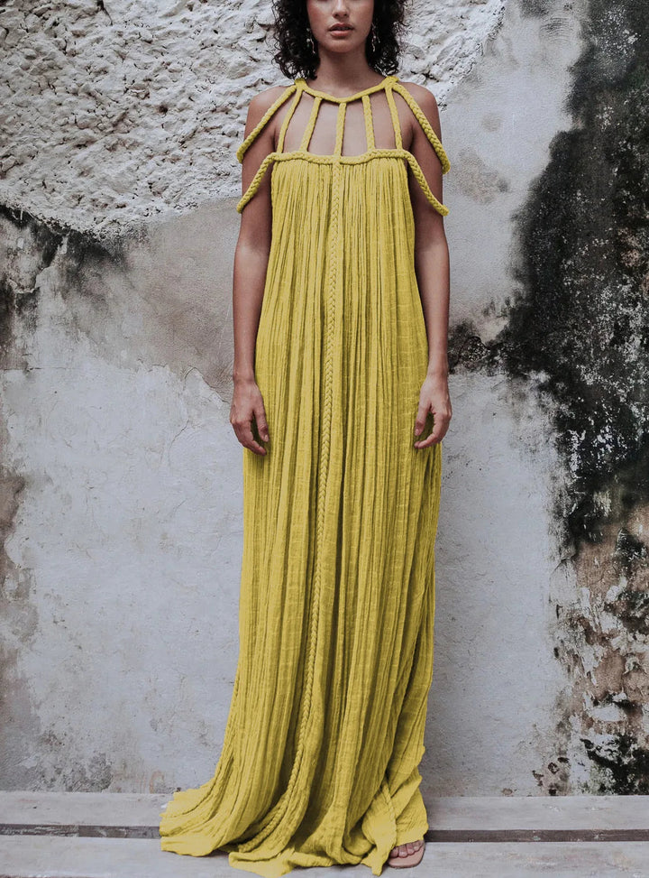Nuriya - Sleeveless and Backless Long Dress