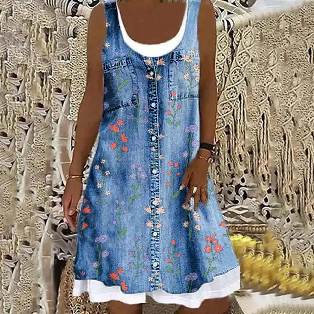 Natasza - Soft And Elegant Denim Dress