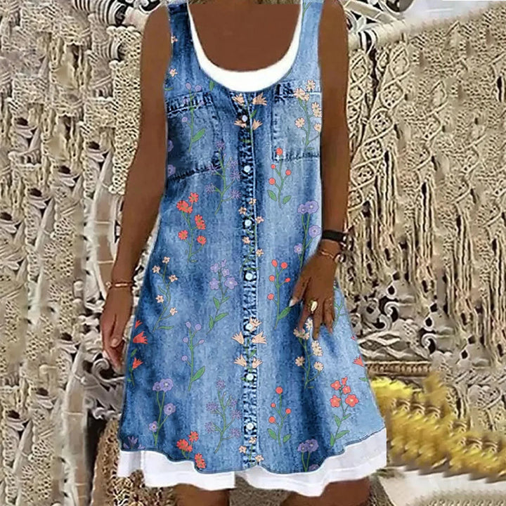 Natasza - Soft And Elegant Denim Dress