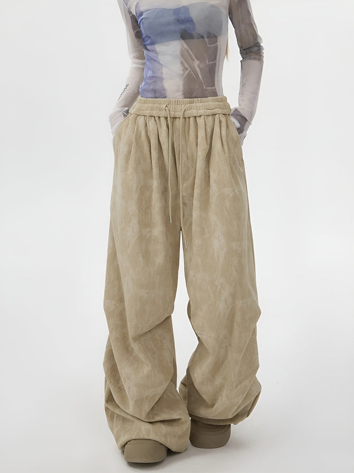 Natasia - Wide Leg and Elastic Waist Pants