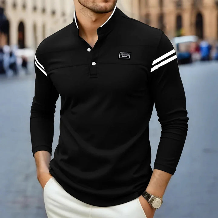 Grayson - Casual Long Sleeve Shirt With Shoulder Stripes