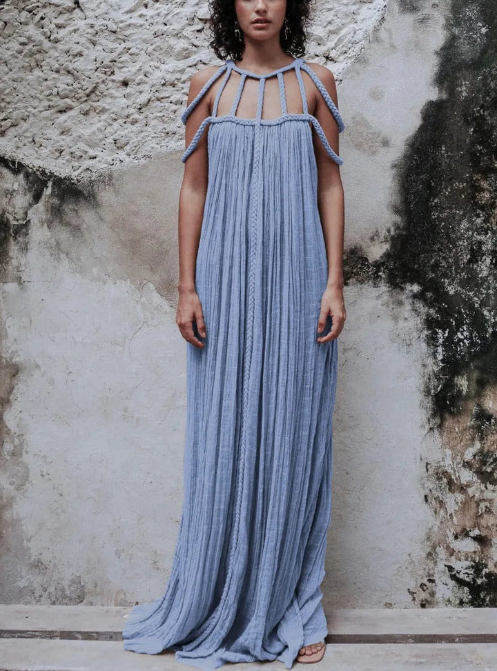 Nuriya - Sleeveless and Backless Long Dress