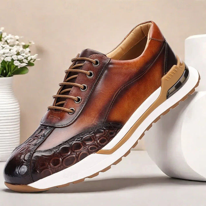 Hitmayer - Lace Up Leather Sneakers