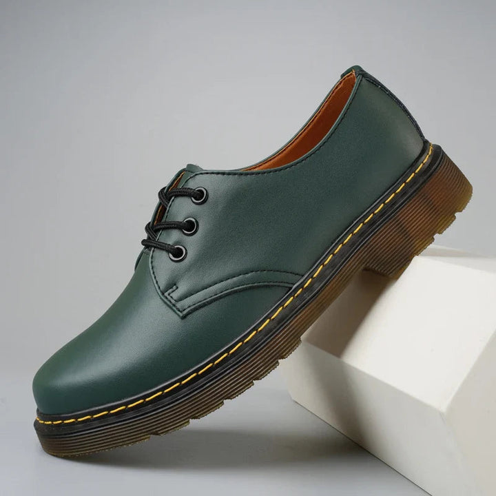 Thilian - Lace-Up Derby Shoes With Contrast Sole Stitching