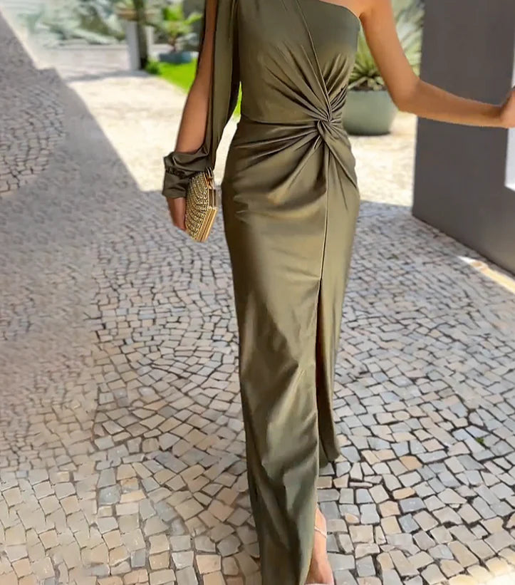 Nanette - Luxury One Shoulder Long Dress